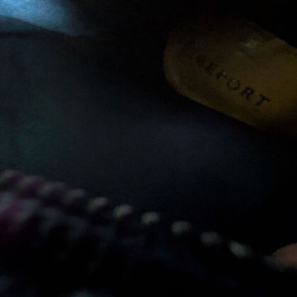 Denim Over The Knee Boots 9 Pointed Toe Distressed Tall Heels Y2K Wood Block Hee - Picture 10 of 10